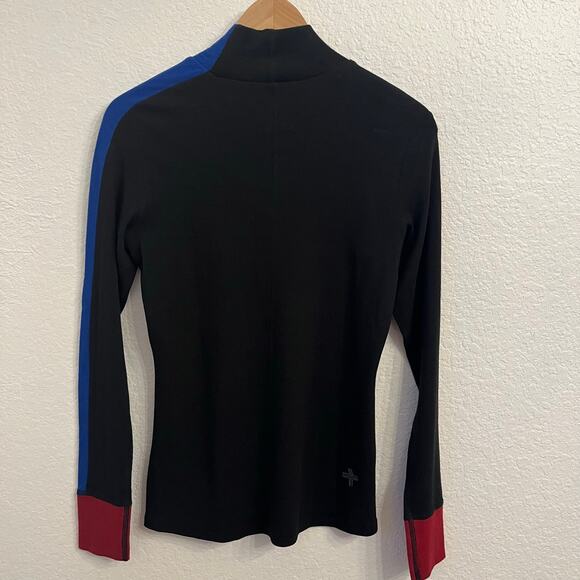 Alp N Rock Freestyle Mock Neck Top Women M Organic Ribbed Knit Baselayer Ski NEW - Picture 5 of 13